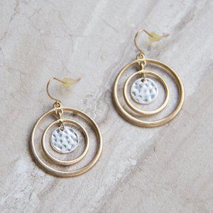 Dangle Circle Metal Earrings